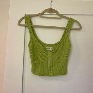 Urban Outfitters Green Knit Crop Top